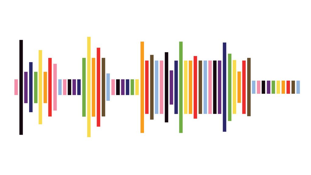 A colourful sound wave 